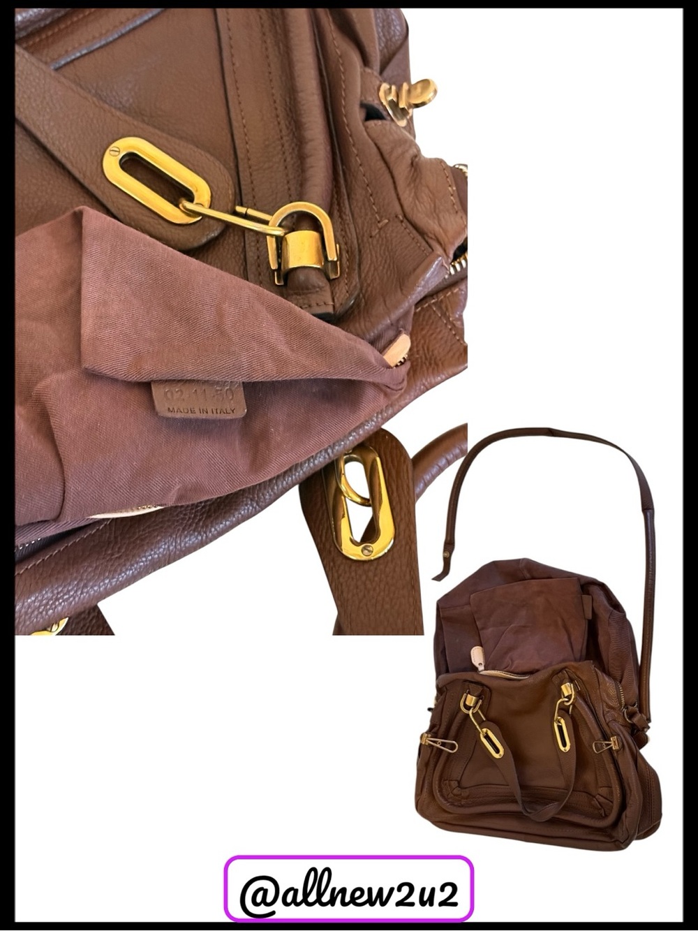 Chloe’ Paratay  Shoulder Handbag in Rock - Picture 5 of 14